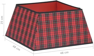 vidaXL Osłona pod choinkę, czerwono-czarna, 48x48x25 cm vidaXL - Pozostałe akcesoria świąteczne - miniaturka - grafika 7