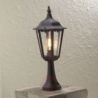 Lampy ogrodowe - Konstsmide Czarująca lampa na cokół FIRENZE, czarna - miniaturka - grafika 1
