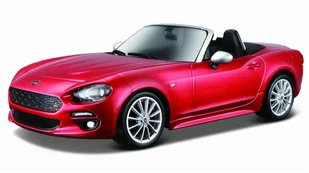 Bburago Fiat 124 Spider Red 1:24 - Samochody i pojazdy dla dzieci - miniaturka - grafika 2