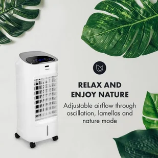 Wentylator OneConcept OneConcept Coolster Chłodnica powietrza wentylator jonizator 65 W 320 m/h zbiornik 4l biały ACO3-65W Aircooler - Wentylatory - miniaturka - grafika 19