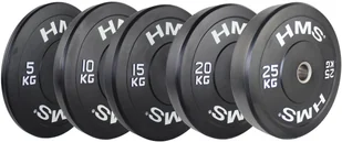 HMS Obciążenie olimpijskie gumowane BBR05 5 kg - 27604-uniw - Obciążenia - miniaturka - grafika 2