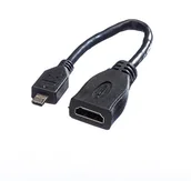 Kable - Value HDMI High Speed Cable with Ethernet, BU HDMI Micro HDMI ST 0,15 m 11.99.5584 - miniaturka - grafika 1