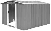 Altany ogrodowe - vidaXL Szopa ogrodowa, 257 x 298 x 178 cm, metal, szara - miniaturka - grafika 1
