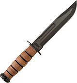 Noże - Ka-Bar USMC nóż bojowy i uniwersalny, stal 1095, lakierowany proszkowo, rękojeść ze skóry, skórzana pochwa KB-1217 - miniaturka - grafika 1