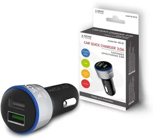 SAVIO SA-06/B Ładowarka samochodowa ze wsparciem Quick Charge 3.0 2xUSB czarny - Ładowarki samochodowe - miniaturka - grafika 4