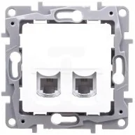 Legrand Niloe - Gniazdo 2XRJ11 białe 664770 - Akcesoria do alarmów - miniaturka - grafika 2
