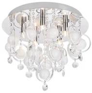 Lampy sufitowe - Zuma Line Plafon GRESSA 19031-M srebrna oprawa w stylu glamour 19031-M - miniaturka - grafika 1