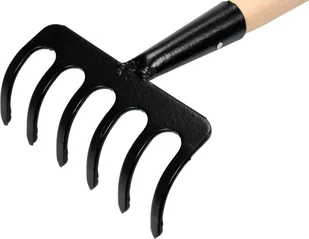 Flo Grabie metalowe 6 zębów z trzonkiem drewnianym 35740 ZYSKAJ RABAT 30 ZŁ 35740 - Grabie i motyki - miniaturka - grafika 2