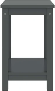vidaXL Lumarko Szafka nocna, ciemnoszara, 35x30x47 cm, lite drewno sosnowe 322214 - Szafki nocne - miniaturka - grafika 3