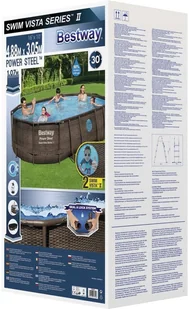 Bestway Lumarko Basen Power Steel z akcesoriami, 488 x 305 x 107 cm 92863 VidaXL - Baseny ogrodowe Bestway Lumarko Basen Power Steel z akcesoriami, 488 x 305 x 107 cm 92863 VidaXL - Baseny ogrodowe - miniaturka - grafika 11