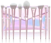 Pędzle do makijażu - Jessup Jessup Zestaw 10 Pędzli do Makijażu z Etui T260 Luxurious Pink JESS-T260+CB003 - miniaturka - grafika 1