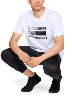 Under Armour Koszulka UA TEAM ISSUE WORDMARK SS Biała 1329582-100-01 - Koszulki męskie - miniaturka - grafika 3