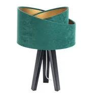 Lampy stojące - ImoLight Lampka stołowa mini-trójnóg czarny Awena Zielono-złota - miniaturka - grafika 1