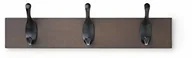 Wieszaki i stojaki - AmazonBasics - drewniana garderoba ścienna - 3 nowoczesne haczyki, 34 cm, espresso - miniaturka - grafika 1