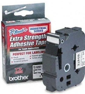 Brother TZ-S211 6mm Taśma Laminowana z ekstra mocnym klejem, czarny nadruk/białe - Etykiety do drukarek - miniaturka - grafika 8