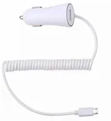 Ładowarki samochodowe - Shot Case Etui na strzał uniwersalny kabel do zapalniczki samochodowej micro USB do Sony Xperia Z5 Android smartfon port USB (BLANC) 473423 - miniaturka - grafika 1