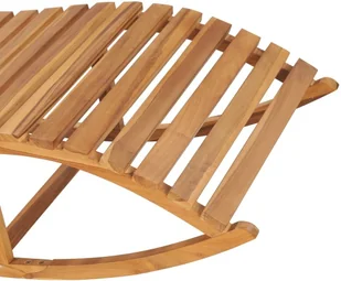 vidaXL Leżak bujany z poduszką, lite drewno tekowe 3063347 - Leżaki ogrodowe - miniaturka - grafika 7