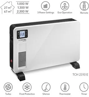 TROTEC Designerski konwektor TCH 2310 E - Ogrzewanie przenośne - miniaturka - grafika 3