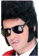 Dodatki do strojów karnawałowych - Smiffys Wąsy party "Bokobrody Teddy Boy", czarne, SF344 - miniaturka - grafika 1