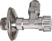 Zawory i kraniki - Cornat Cornat Zawór kątowy 3/8 cala samouszczelniający, chrom, T317003 T317003 - miniaturka - grafika 1