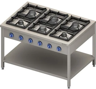 Stalgast Kuchnia wolnostojąca 999611 6-palników 3,5+3x5+2x7 - Piece, kotły i płyty grzejne gastronomiczne Stalgast Kuchnia wolnostojąca 999611 6-palników 3,5+3x5+2x7 - Piece, kotły i płyty grzejne gastronomiczne - miniaturka - grafika 1