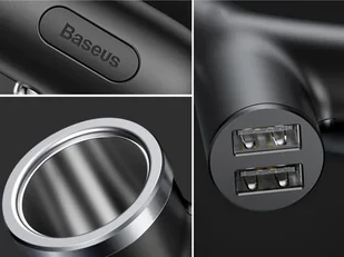 Baseus Ładowarka samochodowa Baseus Y 3.4A 2x USB +port zapalniczki CCALL-YX01 - Ładowarki samochodowe - miniaturka - grafika 6