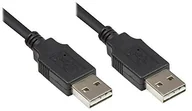 Kable USB - Good Connections kabel połączeniowy USB 2.0 wtyczka A na wtyk A, folii i oplotu pokrywą, przewody miedziane, czarny 1 m 2212-EU010 - miniaturka - grafika 1