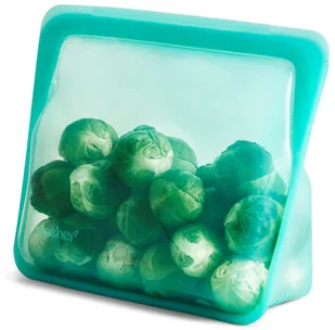Stasher Torebka stojąca z silikonu na żywność Stasher Stand-up Bag - aqua STSU02 - Lunch boxy - miniaturka - grafika 4