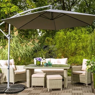 Parasol Malta 300 cm szary YJAF-008GR - Parasole ogrodowe - miniaturka - grafika 2