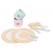 Zabawki AGD - JaBaDaBaDo Zestaw obiadowy, drewniane naczynia - miniaturka - grafika 1