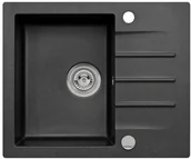 Zlewozmywaki - AXIS Zlewozmywak Granitowy MOJITO 20 czarny nakrapiany (10) mojito20czn - miniaturka - grafika 1