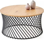 Ławy i stoliki kawowe - Halmar Ława MINERWA 2 Dąb + czarny 80 cm V-CH-MINERWA_2-LAW - miniaturka - grafika 1