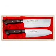 Noże kuchenne - Satake Unique Shirogami 2 Szt Ciemnobrązowe Noże Kuchenne Stalowe - miniaturka - grafika 1