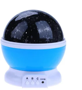 Lampka nocna projektor gwiazd 2w1 USB niebieska - Projektory dla dzieci - miniaturka - grafika 6
