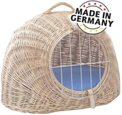Legowiska dla kotów - Aumüller Aumüller budka wiklinowa dla kota rozjaśniana z poduszką w zestawie 1 szt - miniaturka - grafika 1