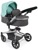 Wózki dla lalek - Bayer Chic Wózek YOLO mentol ciemnoszary - miniaturka - grafika 1