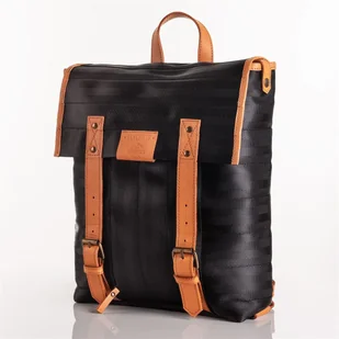 Beltimore Plecak uniwersalny duży skórzany wykonany z recyklingowych materiałów Beltimore R28 - Plecaki - miniaturka - grafika 3