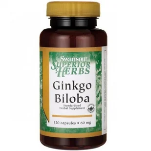 SWANSON Ginkgo Biloba ekstrakt 60mg-(90 kap) 774 - Witaminy i minerały dla sportowców - miniaturka - grafika 2