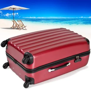 tectake Zestaw walizek 3 częściowy - czerwony 400718 - Walizki - miniaturka - grafika 5