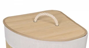 Kosz narożny na pranie bambusowy 60L naturalny - Kosze na bieliznę - miniaturka - grafika 4