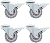 Kółka i bloczki - VidaXL Kółka skrętne z otworem i podwójnym hamulcem, 4 szt., 50 mm 143423         VidaXL - miniaturka - grafika 1