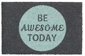 Wycieraczki - Relaxdays Wycieraczka kokosowa mówiąc BE Awesome Today, mata kokosowa z antypoślizgową PCW 10020166_56 - miniaturka - grafika 1