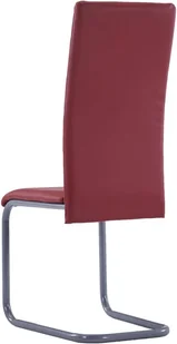 vidaXL Krzesła jadalniane, 6 szt., czerwone, sztuczna skóra - Krzesła - miniaturka - grafika 5