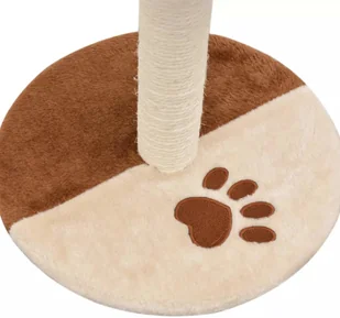 vidaXL Drapak dla kota z sizalowym słupkiem, 40 cm, beżowo-brązowy - Drapaki dla kotów - miniaturka - grafika 6