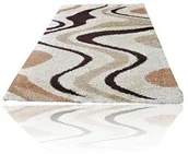 Dywany - DYWAN LONG SHAGGY 190x270cm KREM/BRĄZ TANIO - miniaturka - grafika 1