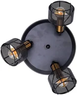 Lampy sufitowe - Näve Lampa sufitowa Foro, 3-punktowa, czarna/złota - miniaturka - grafika 1