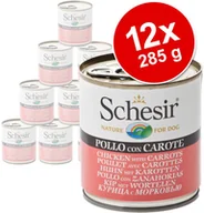 Mokra karma dla psów - Schesir Dog Kurczak z marchewką 12x285g - miniaturka - grafika 1