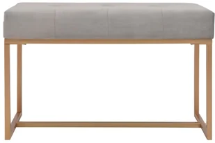 vidaXL Ławka, 80 cm, szara, aksamitna vidaXL - Ławki do przedpokoju - miniaturka - grafika 3