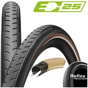 Opony rowerowe - Continental Ride Classic Clincher Tyre 28x1 1/2" Reflex E-25, black/brown 40-635 | 28x1 1/2" 2021 Opony do rowerów elektrycznych 1653.635.40.003 - miniaturka - grafika 1