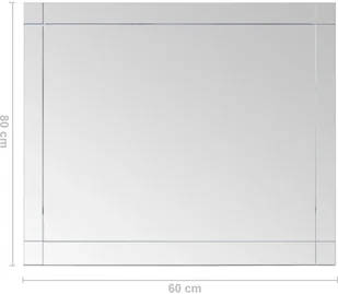 vidaXL Lustro ścienne, 80 x 60 cm, szkło - Lustra - miniaturka - grafika 6